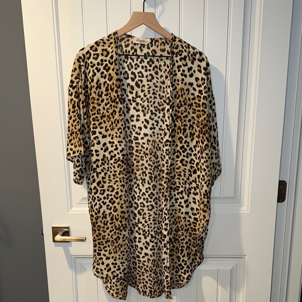 Leopard Print Kimono Cardigan
